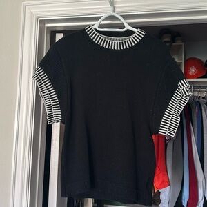 Amazon Black and white short sleeve sweater